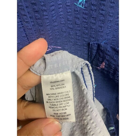 443. Chubbies “The weekend has arrived” button up collared short sleeve top XXL - Picture 4 of 5